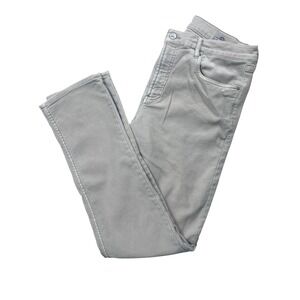 Faherty 5-Pocket Pants 33/32 Men Grey Regenerative Cotton Stretch Straight Leg